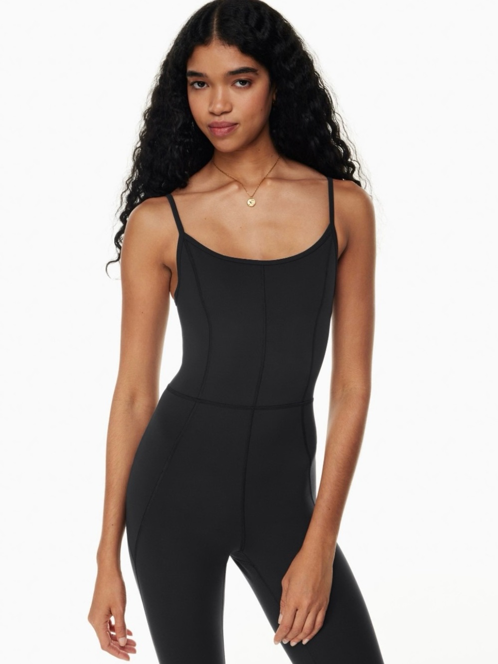 Wilfred Free Aritzia Le Fou Pointe Balletcore Athleisure Black Stappy Jumpsuit - Picture 2 of 11